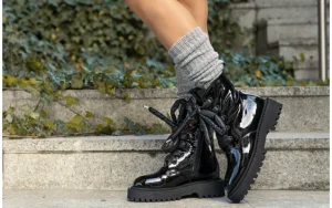 Trzewiki -161 0033 1095 Black 161254, Czarny, Skóra naturalna lakierowana | Bayla Discount