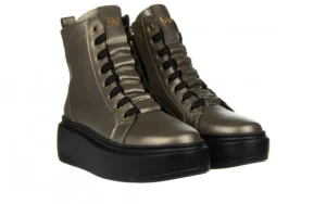 Trzewiki -159 4843 148-F Ciemny Srebrny Lico 159173, Skóra naturalna | Bayla New