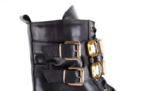 Trzewiki -164 Top 16A Black 164004, Czarny, Skóra naturalna | Bayla Hot