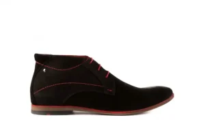 Trzewiki -Ni 196 Czarny Floter-Czerwony, Skóra naturalna | Tresor New